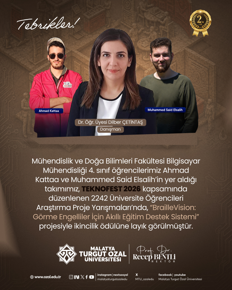 Öğrencilerimizin BrailleVision Projesi TEKNOFEST 2242 Yarışmalarında İkinci Oldu